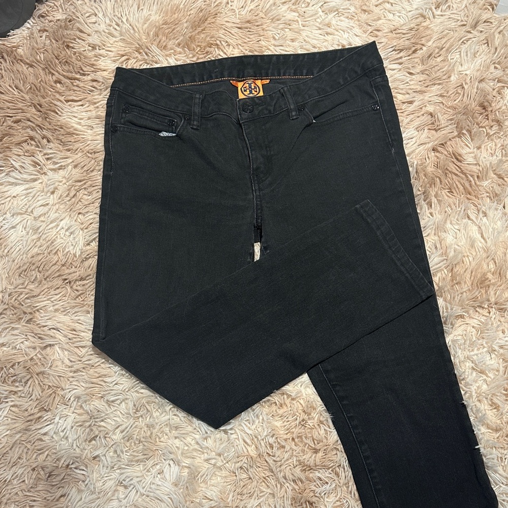 Tory Burch Black Straight Leg Jeans - Picture 3 of 10